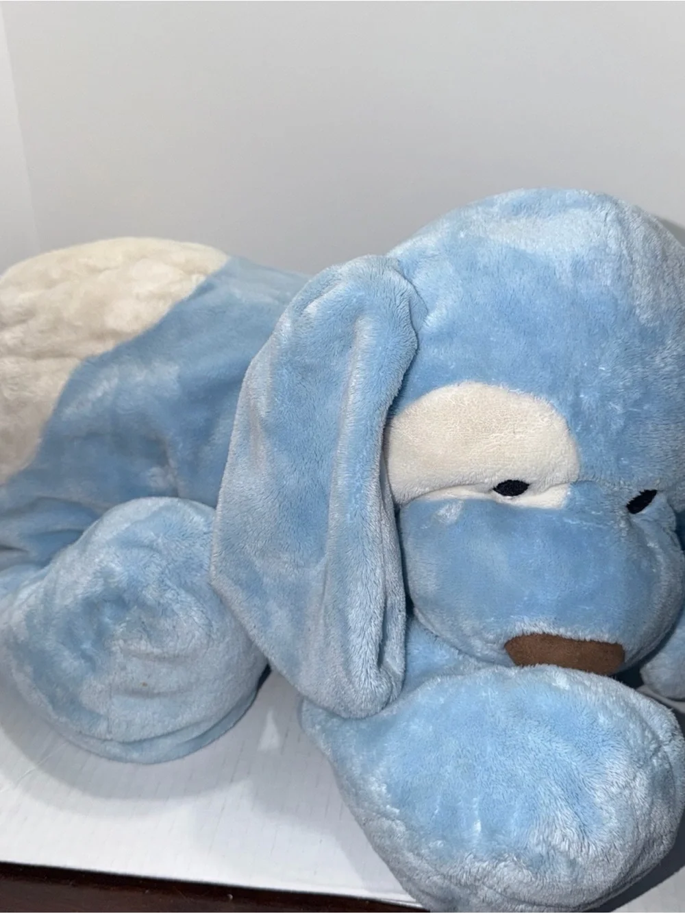 Baby Gund Big Spunky Dog Plush Blue Puppy 058494 Stuffed Animal Soft 24” Rare